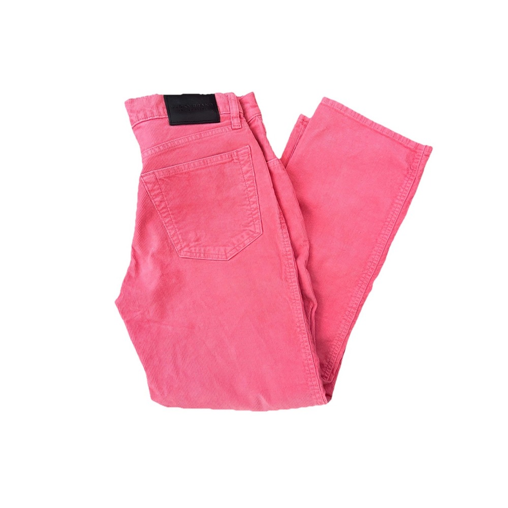 Lucky Brand Jeans Sz 6  Womens Pants Corduroy Mid Rise Straight Crop Barbie Pink